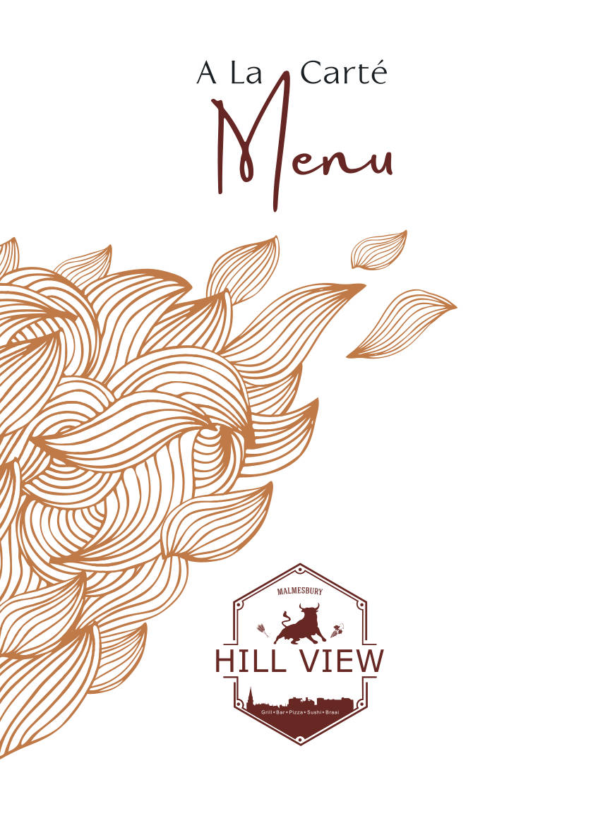 Hill View Malmesbury Menu Print 1